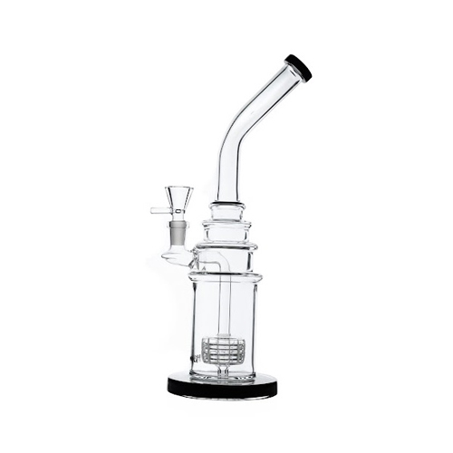 Bong, Black, Multi-ring Bong With Shower, 30 cm