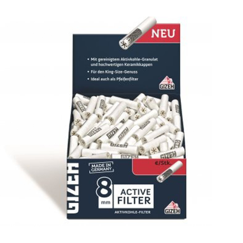 GIZEH Active Filter 8mm, Box Of 200 Filters