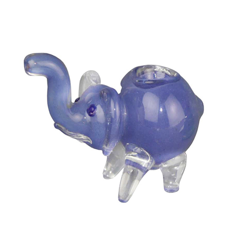 GLAS Elephant Pipe-ca.10cm hoch + 10cm lang