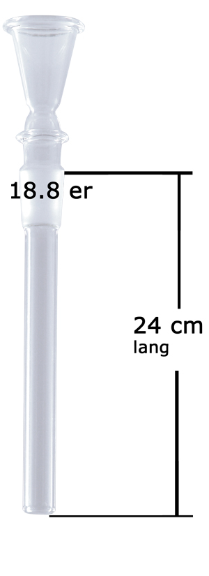 GLASS Downstem 24cm, 18.8 cm Funnel