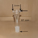 GLASS Plug-in Head, 18.8 Funnel, Long