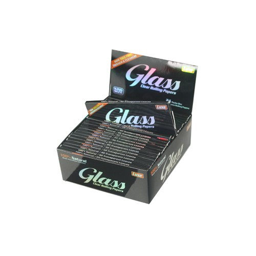 Glas Clear KS Rolling Papers, 24 Packs / Box