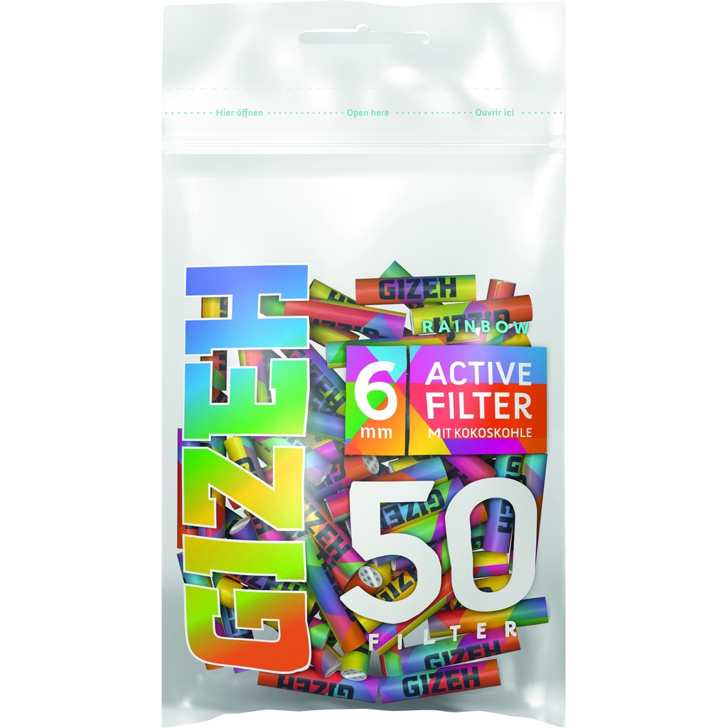 Gizeh ACTIV Filter Slim 1x50, RAINBOW, 6mmø