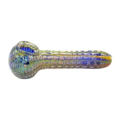 Glass Hand Pipe, Glass Bubble Pipe With Gold Fuming