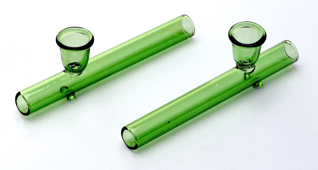 Glass Kawumm, Green Shotgun Pipe, 12mm Ø, 10cm