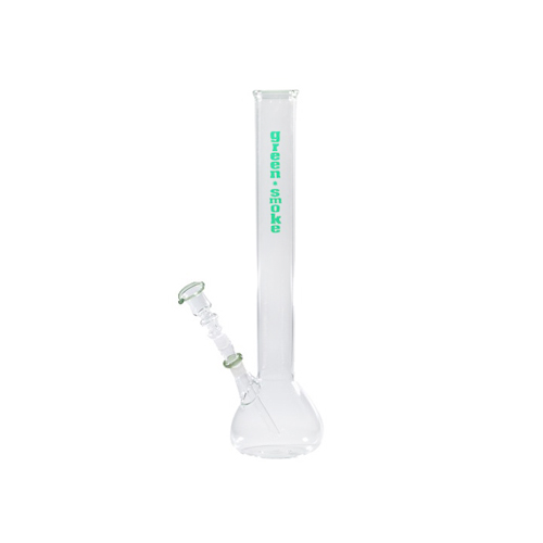 Green Smoke Glass Bongs, 38 Cm, 42 mm Diameter, 14.5 mm Ground Joint