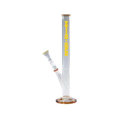Glass Bong Cylinder, Yellow Smoke, 46 Cm, 18.8 mm