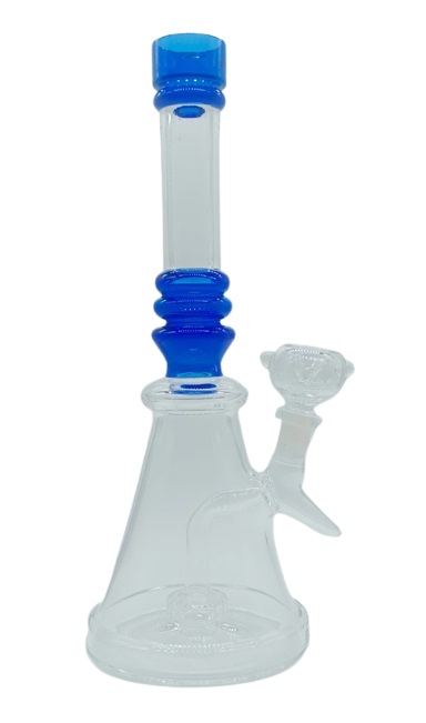 Glass Bong With Rings, 25cm