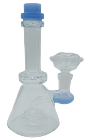 Glass Bong With Shower And Rings, 16 cm