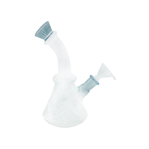 Glass Bong With Hand-beaten Design, 15 cm