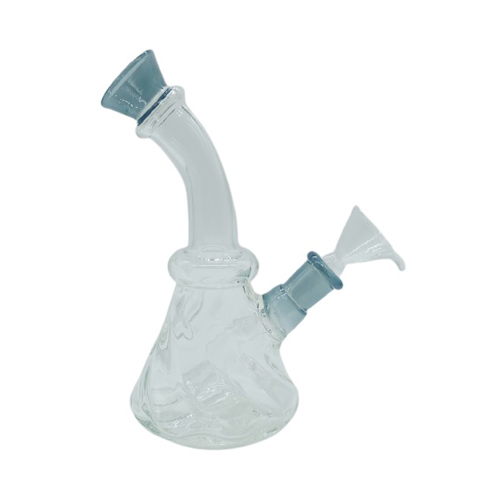 Glass Bong With Hand-beaten Design, 15 cm