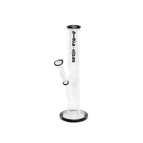 Glass Bong, 14.5 Mm, 33 Cm, Black Smoke, Ice, 42 mm Ø
