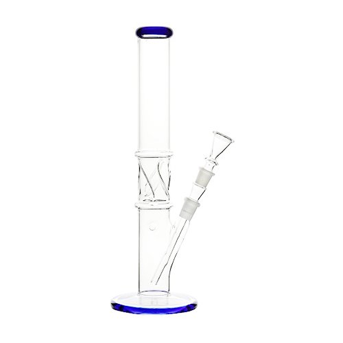 Glasbong, Ice, farbige Ränder, 35cm