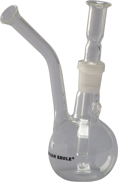 Glass Bong, Ball Base, 13 Cm, 14.5 mm Ground Joint