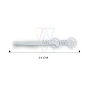 Glass Pipe, 2 Ball Oil Pipe With 3 Rings, 14 cm