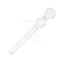 Glaspfeife, 2 Ball Oil Pfeife 1 ring, 14cm