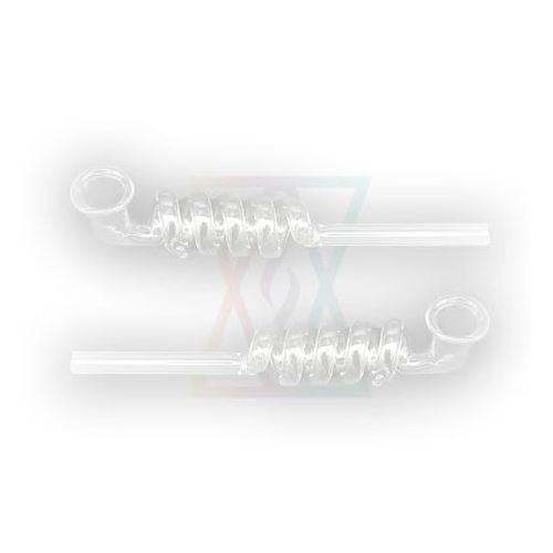 Glass Pipe, Glass Spiral Pipe, 17 cm