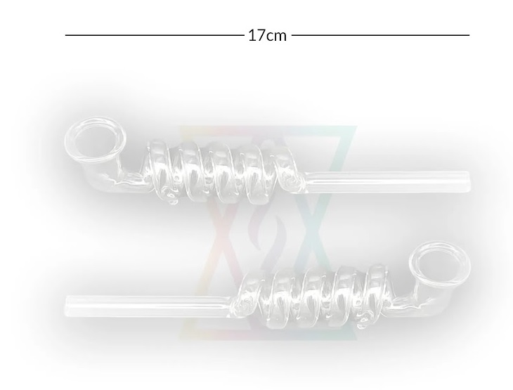 Glass Pipe, Glass Spiral Pipe, 17 cm