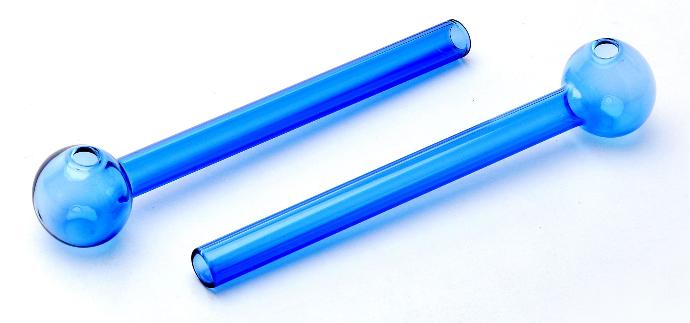Glass Oil Pipe Blue, 15 Cm, 1 Piece