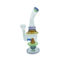 Glass Water Pipe With Colorful Rings, 25 cm