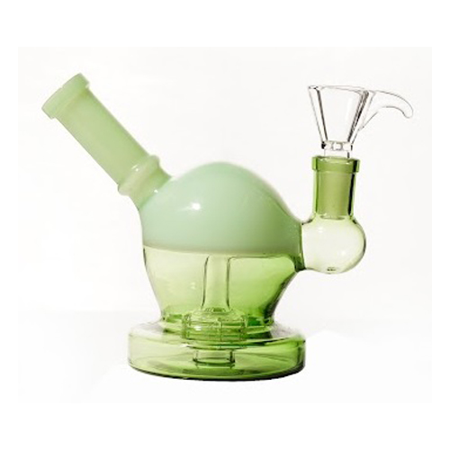 Grüne Mini-Kugel-Bong, 15cm, 14,5er Schliff