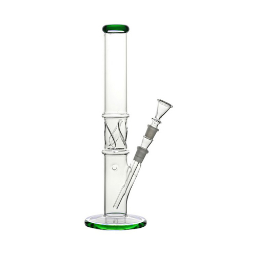 Grüne Wasserpfeife mit Eiswürfelbehälter, 35cm