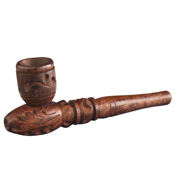 Wooden Pipe With Screw-on Bowl, 10 cm Long