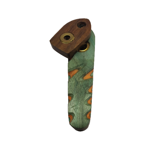 [SB14] Wooden Pipe, Flat, approx. 9.5 Cm, Screw-on