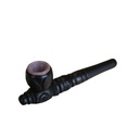 Holzpurpfeife, 8cm, Schraubkopf, dunkles Holz