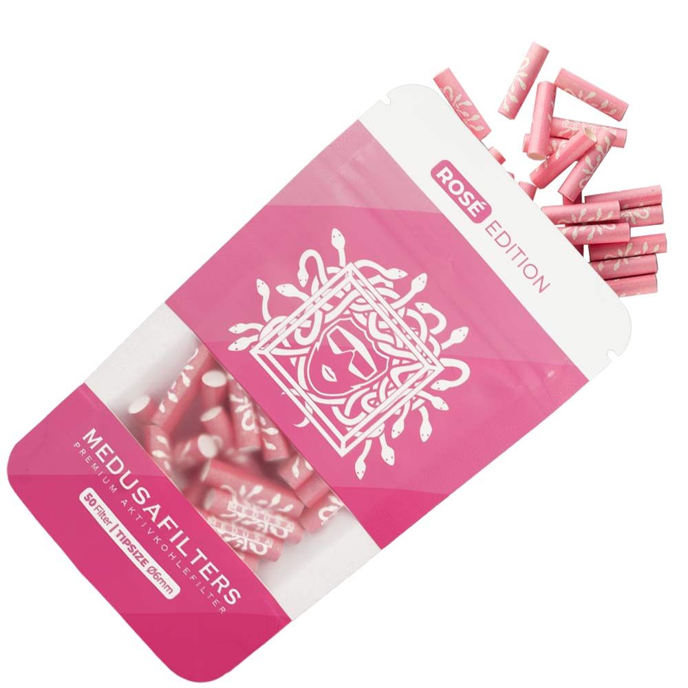 MEDUSA Aktivkohlefilter 1x50er, 6mmØ ROSE