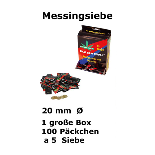 Messingsiebe-20mm-VE 100 á 5 Stck.