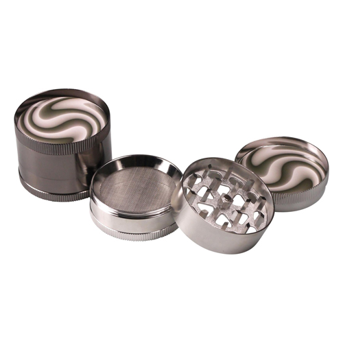 Metall Grinder, 50mmØ, 4-teilig, Trippy Spiral