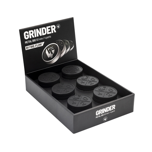 Metal Grinder, Black 420, 50mmø, 4-piece