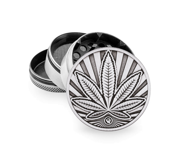 Metal Grinder, HIGHLIFE, 50 mm Diameter, 4-piece, Sieve