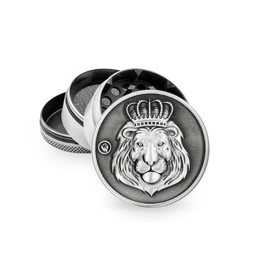 Metal Grinder, RASTA LION, 50mmø, 4-part, Sieve
