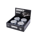 Metall Grinder, Silber LEAVES 37-1, 50mmØ,4-part