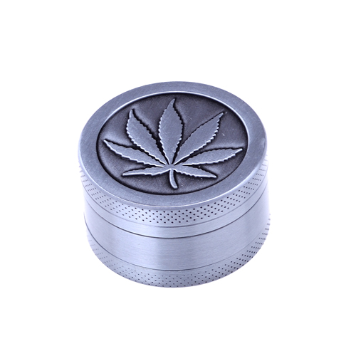 Metal Grinder, 40 mm Diameter, 3-piece, Sieve + Leaf