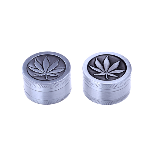 Metal Grinder, 40 mm Diameter, 3-piece, Sieve + Leaf
