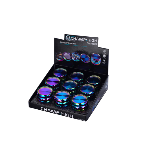Metal Grinder, 40 mm Diameter, 4-piece, Rainbow Diamond