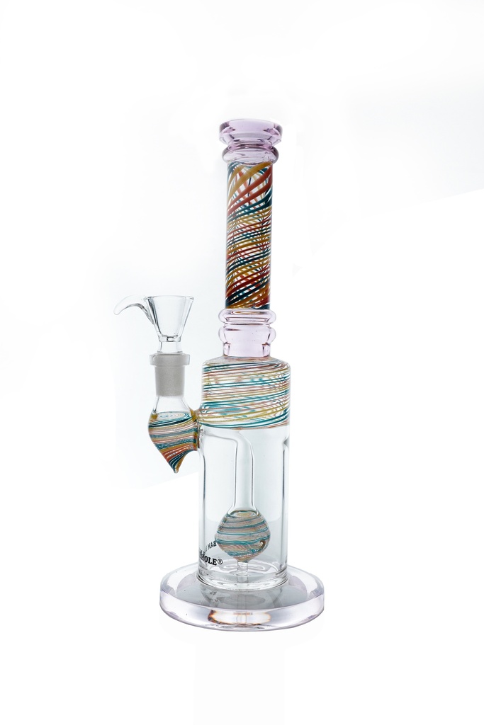 Multicolor Artwork Water Pipe With Ash Catcher