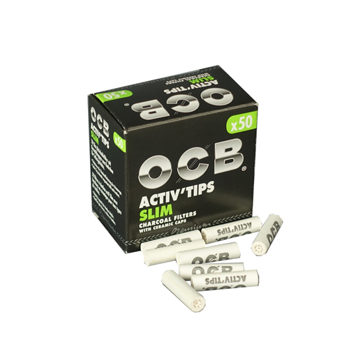 [ZU3S] OCB ACTIV Tips Slim, 7mm Diameter, 27mm Long, 1x50-pack