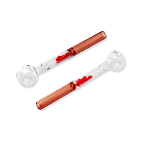 Oil Pfeife with Crystals Red, 15cm