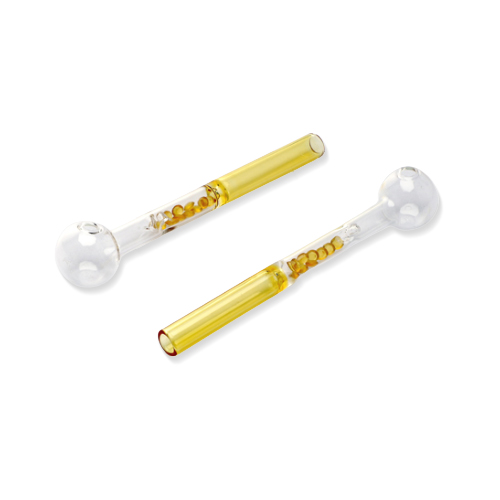 Oil Pipe With Crystals Yellow, 15cm