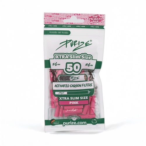 PURIZE Aktivkohlefilter Pink 1x50er, 5.9mmØ, XTRA