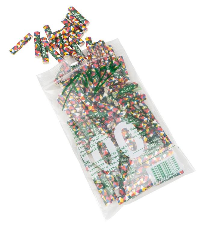 PURIZE AktivkohlefilterCOLOR,1x100er, 9mmŘ Regular