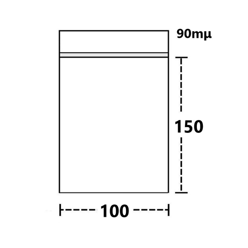 Polybeutel 10 mal 15 cm, DICK 90my, 100er Beutel