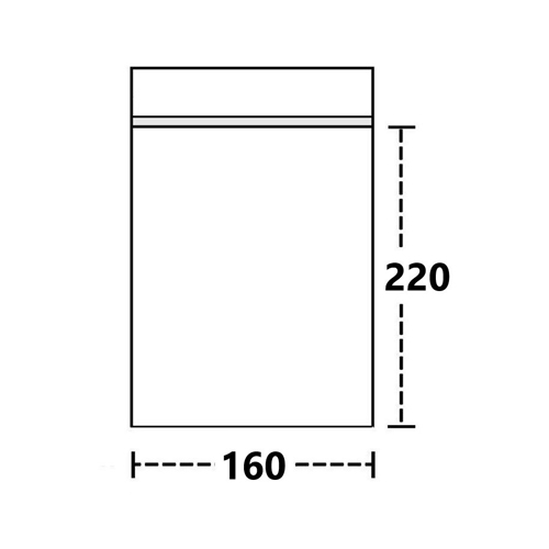 Poly Bags 16 X 22 Cm, 100 Bags