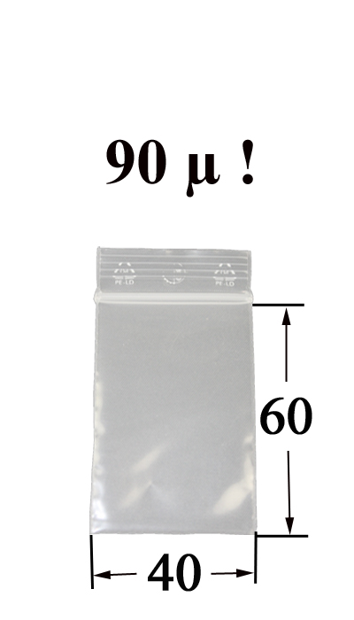 Polybeutel 4 mal 6 cm DICK-90my VE100