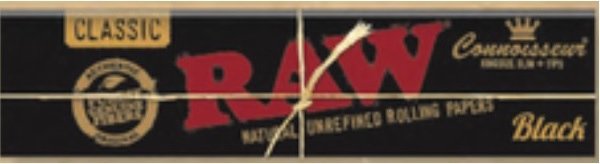 RAW Black KS Slim Papers With Tips, Pack Of 24