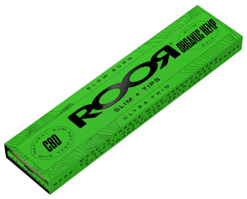 ROOR Organic Hemp KS Slim + Tips With CBD, VE32